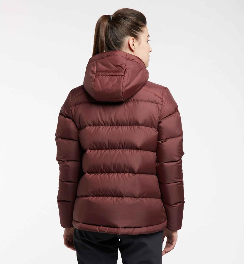 Haglöfs Womens Bield Down Jacket Red New Zealand 57619SWXR